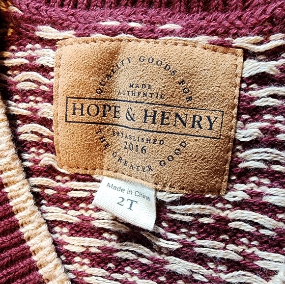 NWOT Hope & Henry Toddler Sweater - Picture 3 of 6